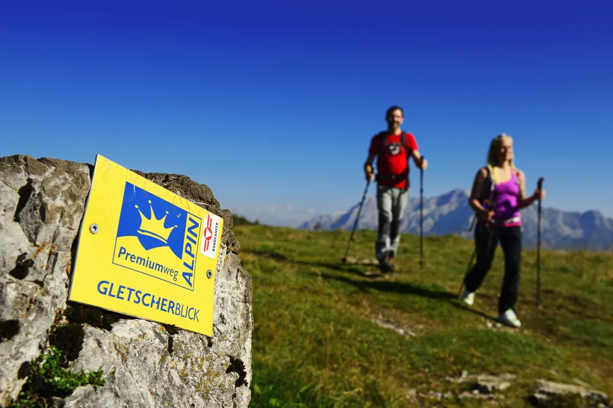 Wie alle Routen ist auch der Premiumweg „Gletscherblick“ gut gekennzeichnet